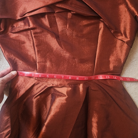Copper Shiny Vintage/Vintage Style Fit and Flare Dress NWT Midi - Picture 9 of 9